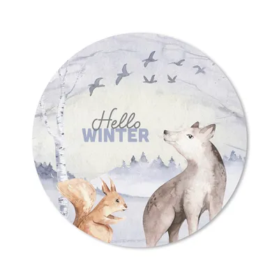 Produktbild von MuchoWow® Mauspad Mousepad Tiere - Schnee - Winter 30x30 cm - Mousepads - Maus Mat - Pad - Mausunterlage - Tischunterlage - Schreibtischmatten