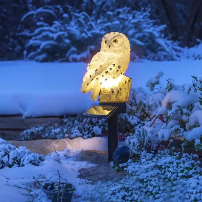 Produktbild von Haushalt International LED Solar Schneeeule Gartenstecker