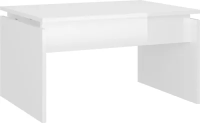 A white coffee table is shown against a white background.