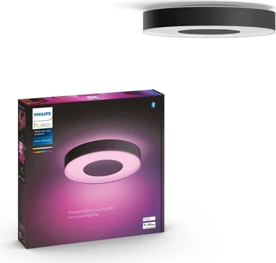 Produktbild von Philips Hue White and Color ambiance Infuse Deckenleuchte L schwarz, Intelligente Deckenbeleuchtung, Bluetooth/Zigbee, Schwarz, LED, Metall, Nicht austauschbare(s) Leuchtmittel