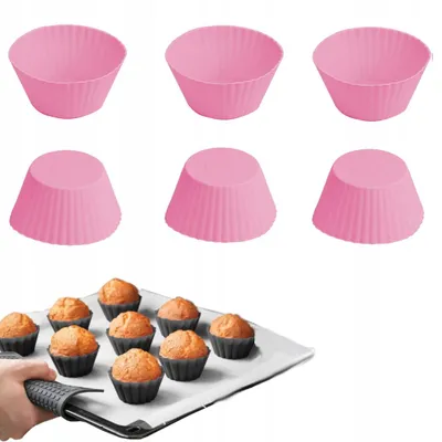Produktbild von Centurion Silikon-Muffinformen Set 6 Stück Cupcakes 7cm