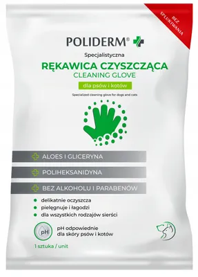 Obrázek produktu pro POLIDERM® rukavice na čištění pro psy a kočky - 1 ks.