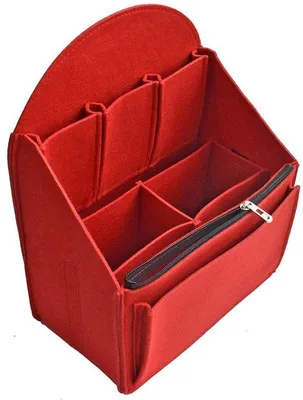 Image de Petit organiseur de sac de voyage rouge avec fermeture à glissière