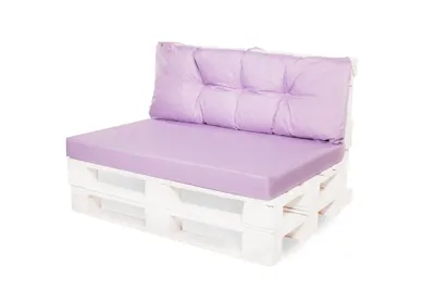 Produktbild von Palettenkissen Set Violett – Sitzkissen 120×60 cm & Rückenlehne 120×50 cm für Palettensofa, Terrasse und Gartenlounge