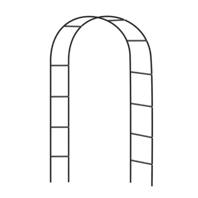 Imagen del producto de Arco de metal para rosales, estable y robusto, ideal como soporte para plantas trepadoras. Fácil de montar, resistente a la intemperie. Dimensiones: 240 x 140 x 38 cm