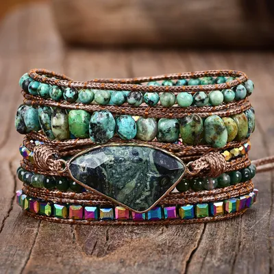 Produktbild von Wickelarmband Afrikanischer Türkis