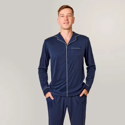 Produktbild von Svilanit langer Pyjama für Herren Greyson – Imperial Blue
