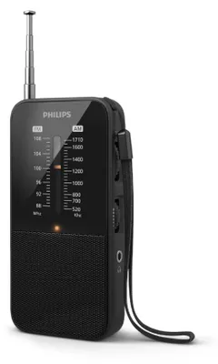 Produktbild von Philips TAR1509/00, Tragbar, Analog, AM, FM, Analog, 3,5 mm, Schwarz