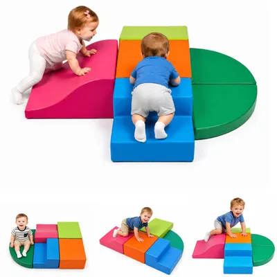 Obrázok produktu pre ISOISL 6 ks. Pena obkladové prvky. Pena obkladové prvky, veľké stavebné bloky, mäkké bloky, veľké bloky, lezecké prvky v rôznych tvaroch, farebné