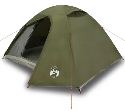 Image de vidaXL Tente de camping dôme 4 personnes vert olive étanche à l'eau