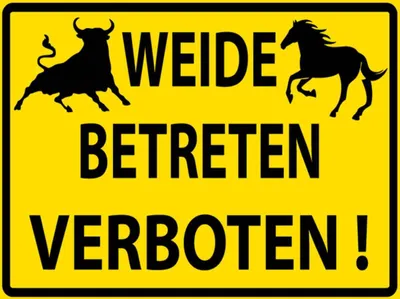 Produktbild von vianmo Holzschild 30x40 cm Weide Betreten verboten