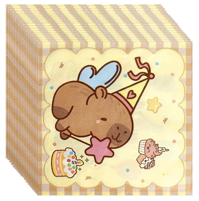 Capybara Servietten 40 Stück 2-lagig 33x33 cm Papier