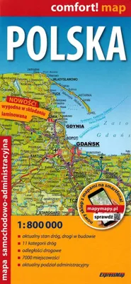Produktbild von Polen 1:800.000. Laminierte Straßen- und Verwaltungskarte. Ausgabe 2025. ExpressMap
