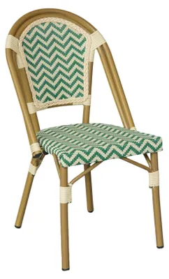Immagine prodotto di Sedie da giardino impilabili Mobili Rebecca Tillandsia 85x46x57 Alluminio PVC, PET Verde Bianco Classico Set da 2