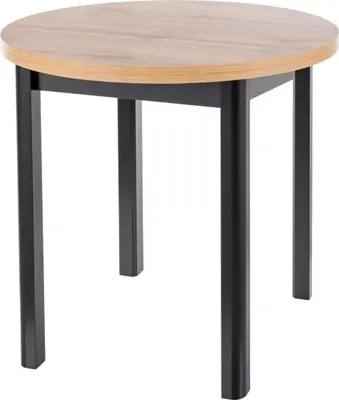 Zdjęcie produktu dla Stół okrągły ADAM 80 cm dąb artisan /czarny