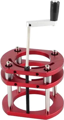 Produktbild von Freestafelhefsystem aus rostfreiem Stahl - Hefbasis mit 4 Kugellagern - für kleine Freisägen - mit Zwengelgreep - für Houtbewerking