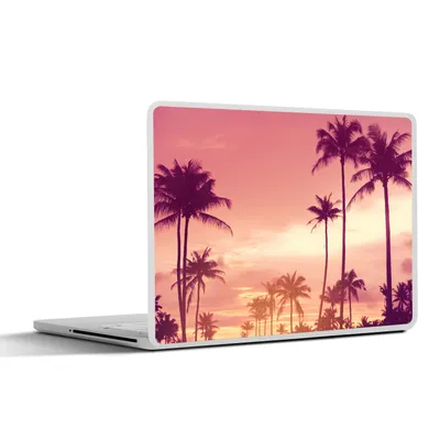 Produktbild von MuchoWow® Laptop Aufkleber Sticker Cover Himmel - Palme - Abend - Natur - Tropisch 31x22.5 cm - Laptop-Deko