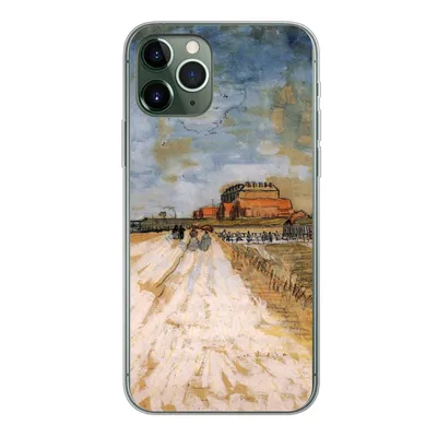 Produktbild von MuchoWow® Handyhülle Schutzhülle Hülle für iPhone 11 Pro Straße entlang der Stadtmauern von Paris - Vincent van Gogh Silikon Softcase Handy Hülle - Handy