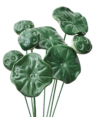 Produktbild von Handgefertigte, realistische, bunte Keramik-Simulationsblume mit Stiel, künstliche Blume zur DIY-Vasendekoration