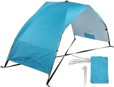 Produktbild von Famanu Strandzelt Tragbar Pop Up Schattenplatz Winddicht Leichtgewicht - Blau