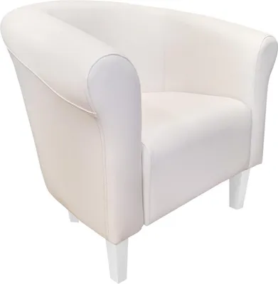 Zdjęcie produktu dla Wygodny fotel Milo D10 z białymi nogami - elegancki design