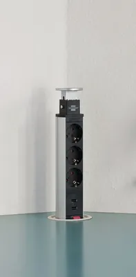 Produktbild von brennenstuhl Steckdoseneinheit "Tower Power" 3-fach USB