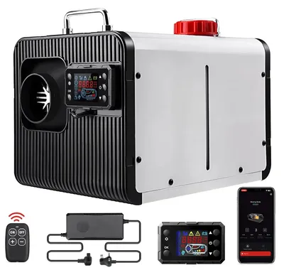 Image de Chauffage diesel 5-8 kW - Chauffage d'air mobile avec réservoir de carburant de 5 litres et écran LCD
