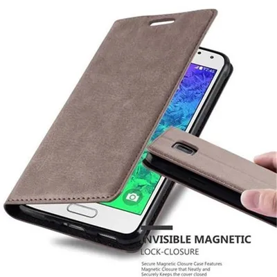 Immagine prodotto di Cadorabo custodia per Samsung Galaxy ALPHA custodia protettiva in marrone custodia per cellulare cover chiusura magnetica