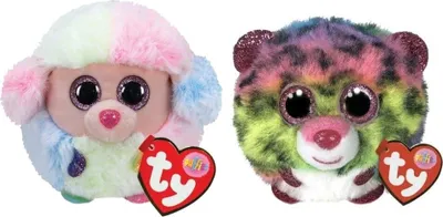Obrázek produktu pro Ty - Stofftiere - Teeny Puffies - Rainbow Poodle & Dotty Leopard