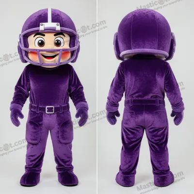 Produktbild von Lila MASTICOT gepolsterte American-Football-Helmmaskottchen