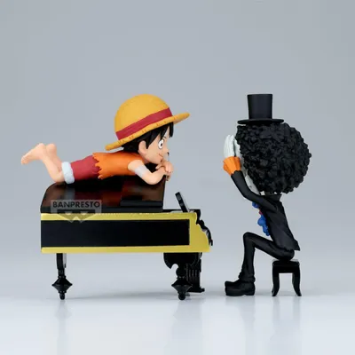 Imagen del producto de Figura coleccionable de 8 cm de One Piece, que representa a Luffy y Brook