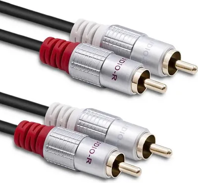 Produktbild von Qoltec 52337, 2 x RCA, Männlich, 2 x RCA, Männlich, 2 m, Schwarz