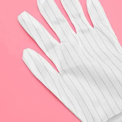 Produktbild von Weiße antistatische Handschuhe, 10 Paar, leichte Schutzbarriere