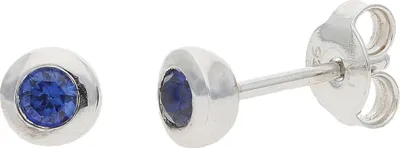 Produktbild von JuwelmaLux Ohrstecker 925 Silber mit synthetischem Saphir JL39-06-0672