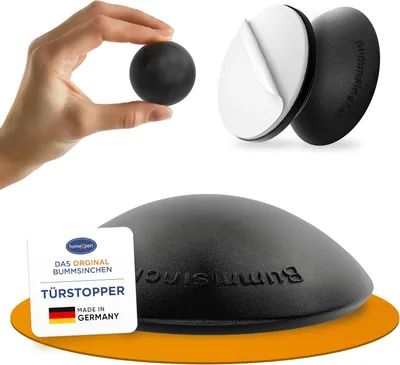Produktbild von Türpuffer BUMMSINCHEN schwarz 10-er Pack