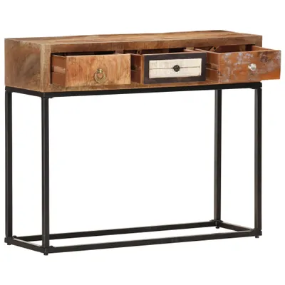 Image de vidaXL Table console Golden 90x30x75 cm Vieux bois massif