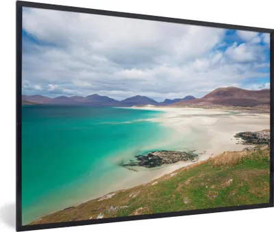 Produktbild von MuchoWow® MuchoWow® Gerahmtes Poster Strand - Wasser - England 90x60 cm - Poster mit zchwarzem Bilderrahmen - Fotorahmen - Foto-Plakat