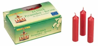 Produktbild von Pyramidenkerze rot 14x70mm 480 Stück