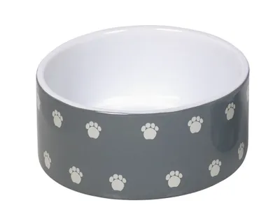 Zdjęcie produktu dla Ceramiczna miska „Pata”, szaro-biała, 0,55 l