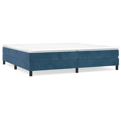 Zdjęcie produktu dla Rama Łóżka, Ciemnoniebieska, 200X200 Cm, Tapicerowana Aksamitem Lumarko!