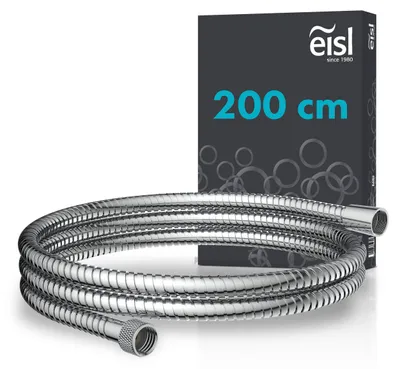 Produktbild von Brauseschlauch 200 cm Chrom, duschschlauch, brauseschlauch, wasserschlauch, Duschkopf mit Schlauch, flexschlauch, dusche