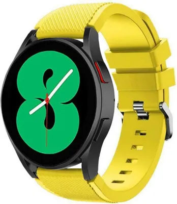 Produktbild von Strap-it Silikonarmband passend für Samsung Galaxy Watch 7 (40&44mm) / 6 (Classic) / 5 (Pro) / 4 (Classic) / FE /  – gelb