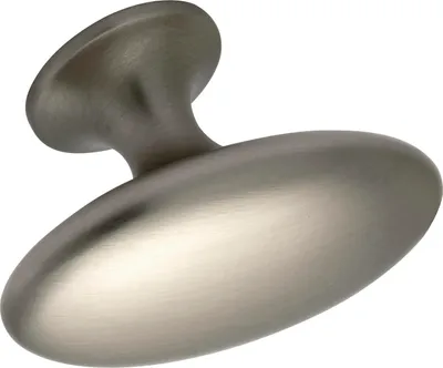 Produktbild von Furnipart Möbelknopf Simple Breite 60mm - ovaler Möbelknauf, Zinkdruckguss Edelstahl Effekt
