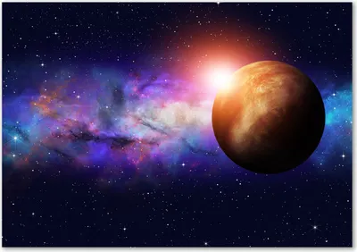 Produktbild von Tulup® Leinwandbild - 100x70 cm - Wandkunst - Drucke auf Leinwand - Leinwanddruck  - Weltall & Science-Fiction - Mehrfarbig - Nebel