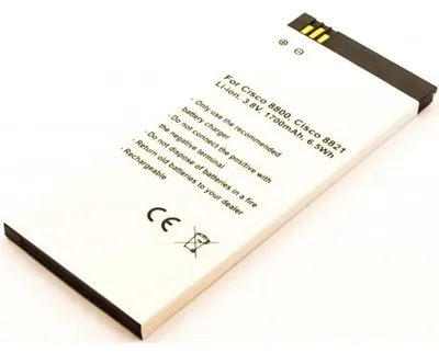 Produktbild von Akku für Cisco 8800 Li-Ion 3,8 Volt 1700 mAh weiß