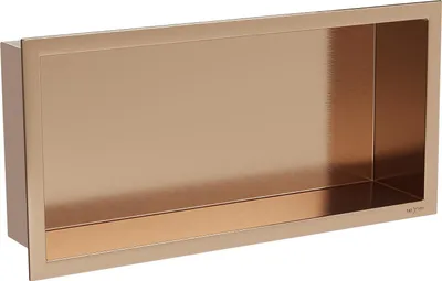 Obrázok produktu pre Mexen X-Wall-R vstavaná polica s prírubou 45 x 20 cm, brúsená meď - 19C0452010