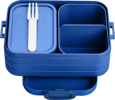 Produktbild von Mepal | Lunchbox Take A Break midi | clevere Fächeraufteilung | genug Platz für vier Butterbrote | 900 ml Kapazität | lebhaftes Blau