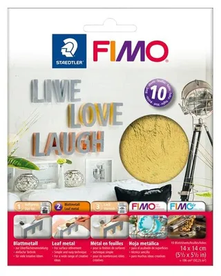 Produktbild von Fimo Staedtler - Blech Fimo 14x14cm 10 Blatt gold | 5 Stück