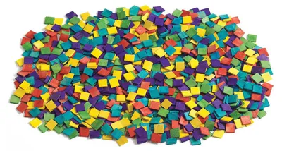Productafbeelding van Colorations Houten mozaïek bouwstenen, 1000 stuks, kleurrijk speelgoed