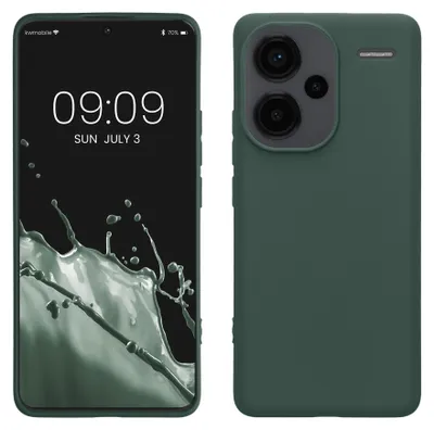 Produktbild von kwmobile Handyhülle für Xiaomi Redmi Note 13 Pro+ 5G / Redmi Note 13 Pro Plus 5G Hülle - TPU Case - Kabelloses Laden - Schutzhülle Cover in Moosgrün